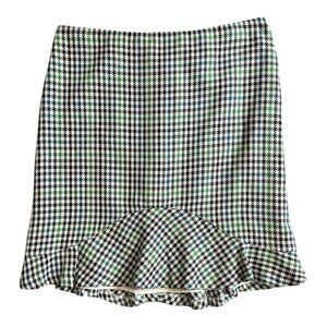 Nine & Company by Nine West Plaid Ruffle Hem Mini Skirts Size 12 NWOT
